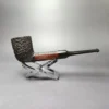 James Upshall Bark Group 5 Rusticated Dublin Estate Briar Pipe, Unsmoked - Image 3