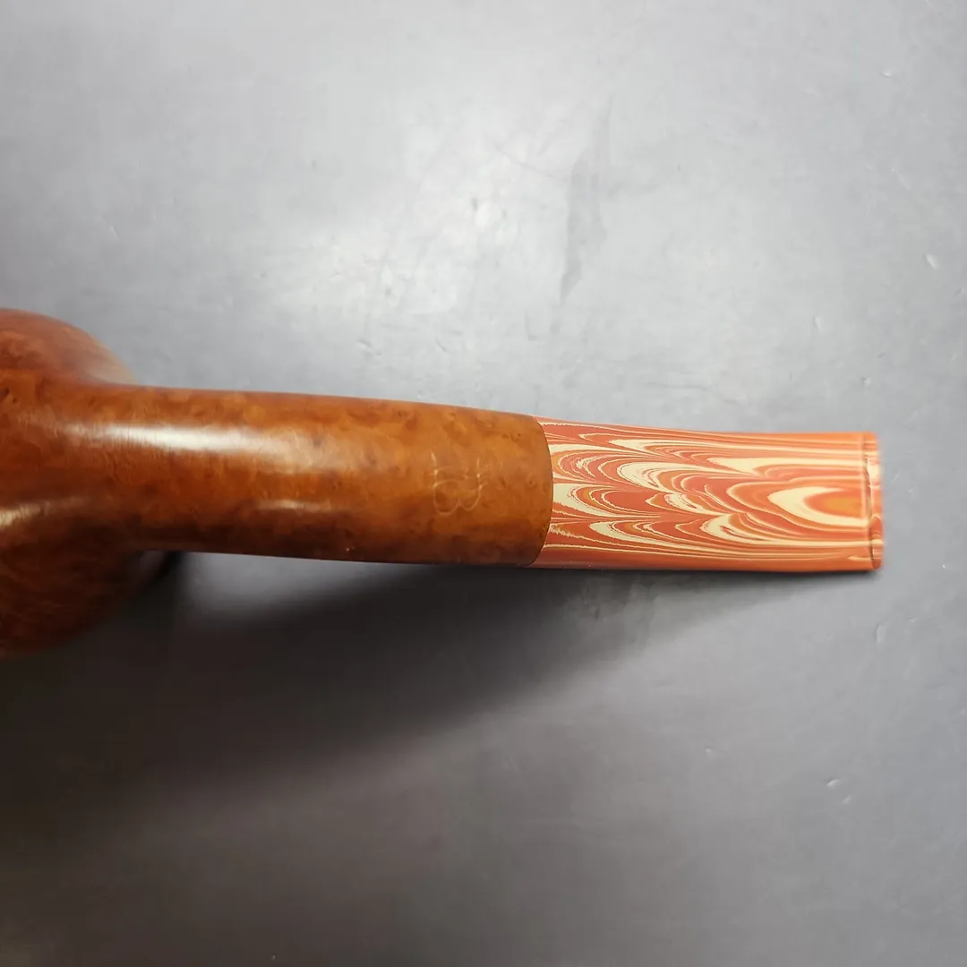 Ian Barnes Smooth Bent Billiard Estate Briar Pipe, Unsmoked - Image 3