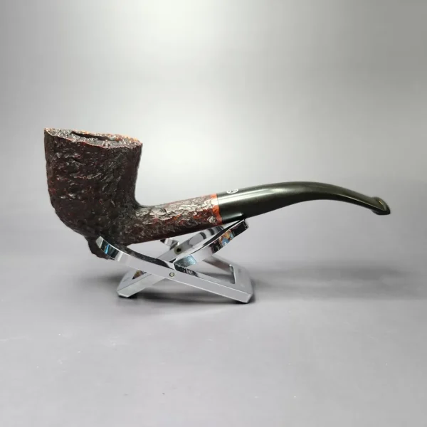 James Upshall Bark Group 6 Rusticated Footed Dublin Estate Briar Pipe, Unsmoked - Image 3