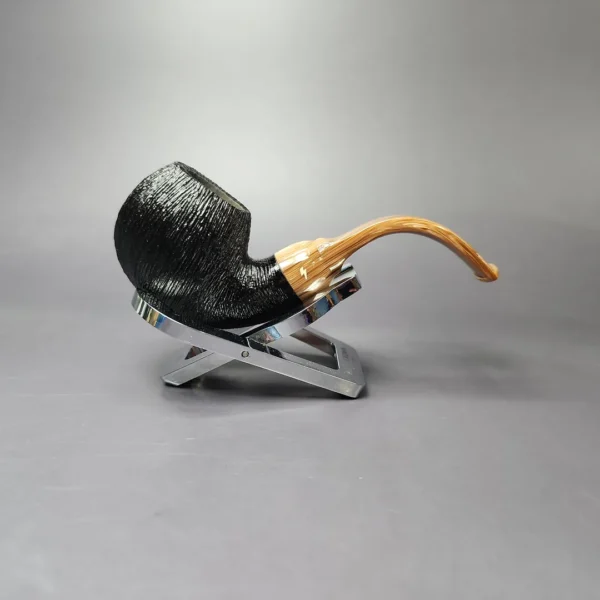 Moonshine Rusticated Grapeshot Cannonball Estate Briar Pipe, American Estates - Image 3
