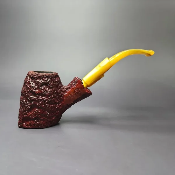 Caminetto Business XL Rusticated Cherrywood Estate Briar Pipe, Italian Estates - Image 3