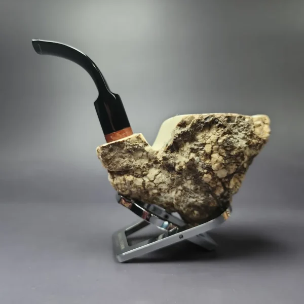 MBSD Meerschaum Deluxe Natural XL Freehand Block Meerschaum Pipe, Briar-Mortise, New - Image 3