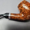 John Aylesbury 018 Smooth Bent Billiard w/ Silver Estate Briar Pipe, Unsmoked, 9mm - Image 3
