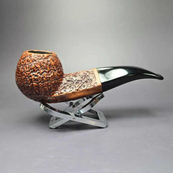 Ser Jacopo Maxima Sandblasted DIamond Shank Apple Estate Briar Pipe, Italian Estates - Image 3