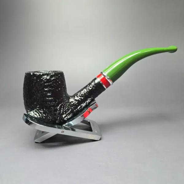 Savinelli 2025 Saint Nicholas 606 KS Rusticated Bent Billiard Briar Pipe, 6mm, New - Image 3