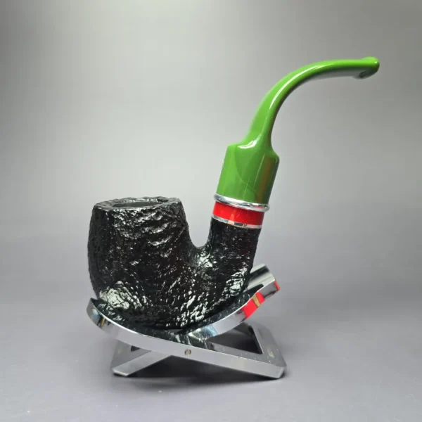 Savinelli 2025 Saint Nicholas 614 KS Rusticated Oom Paul Briar Pipe, 6mm, New - Image 3