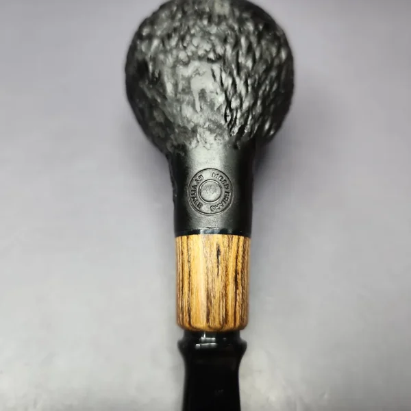 MBSD Briars by Piero Vitale Sandblasted Brandy w/ Zebrawood Briar Pipe, New - Image 3