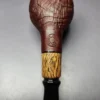 MBSD Briars by Piero Vitale Sandblasted Author w/ Zebrawood Briar Pipe, New - Image 3