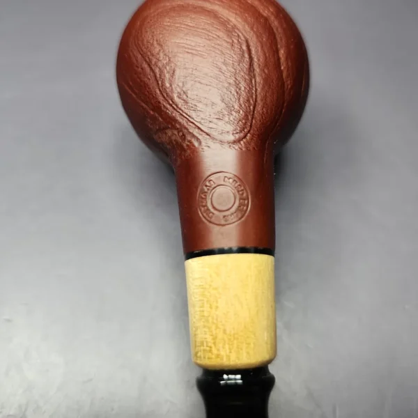 MBSD Briars by Piero Vitale Sandblasted Author w/ Olivewood Briar Pipe, New - Image 3