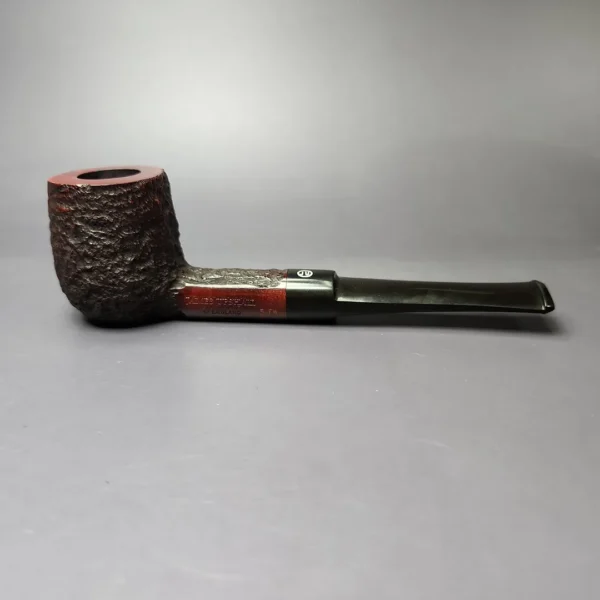 James Upshall Bark Group 5 Partially Rusticated Billiard Estate Briar Pipe, Unsmoked - Image 3