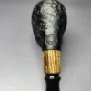 MBSD Briars by Piero Vitale Sandblasted Brandy w/ Zebrawood Briar Pipe, New - Image 3
