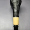 MBSD Briars by Piero Vitale Sandblasted Billiard w/ Olivewood Briar Pipe, New - Image 3