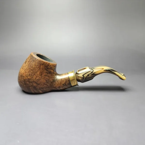 JM Boswell 2024 Smooth Apple w/ Shell Casing Estate Briar Pipe, American Estates - Image 3