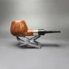 Bjarne Nielsen Signature Grade B Smooth Brandy w/ Silver Estate Briar Pipe, Danish Estates, 9mm - Image 3