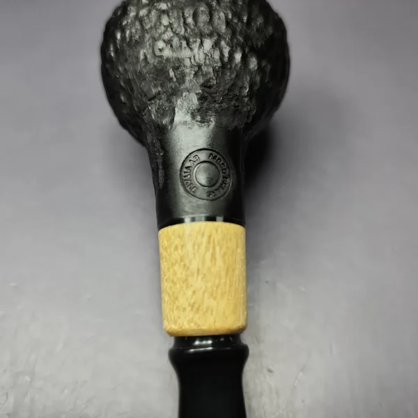 MBSD Briars by Piero Vitale Rusticated Author w/ Olivewood Briar Pipe, New - Image 3