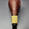 MBSD Briars by Piero Vitale Sandblasted Brandy w/ Boxwood Briar Pipe, New - Image 3