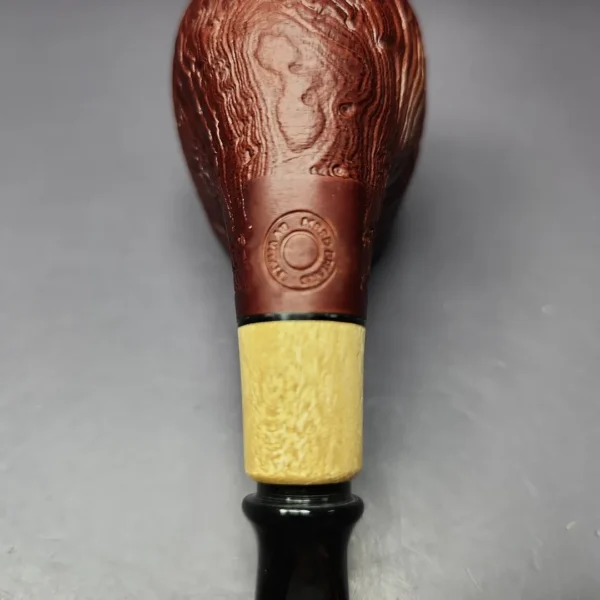 MBSD Briars by Piero Vitale Sandblasted Brandy w/ Boxwood Briar Pipe, New - Image 3