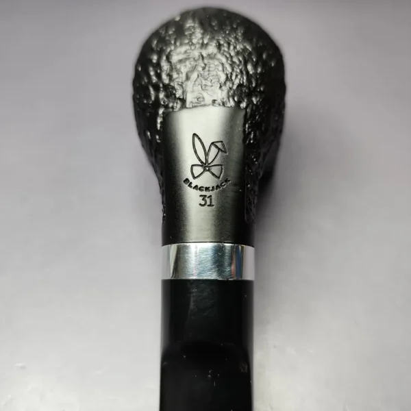 Morgan BlackJack 31 Sandblasted Panel Horn Briar Pipe, New - Image 3