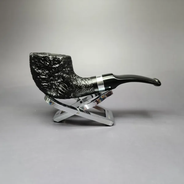 Morgan BlackJack 31 Sandblasted Panel Horn Briar Pipe, New - Image 3