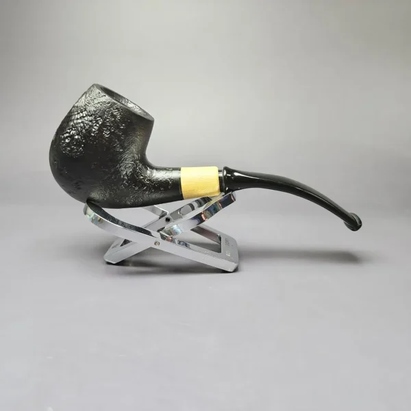 MBSD Briars by Piero Vitale Sandblasted Brandy w/ Boxwood Briar Pipe, New - Image 3