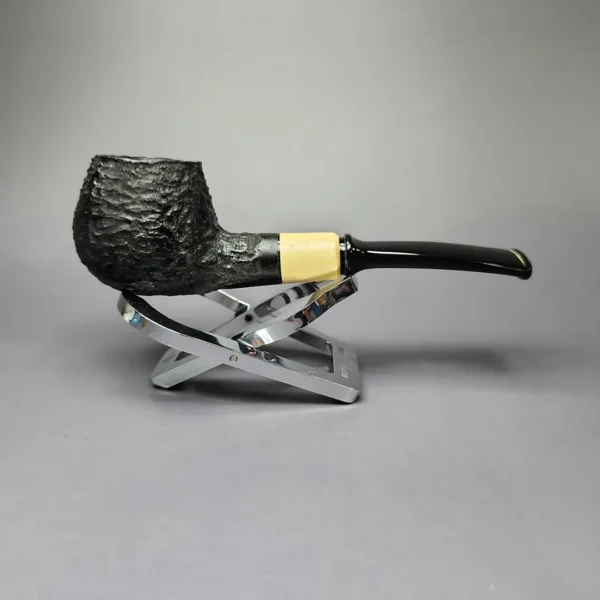 MBSD Briars by Piero Vitale Sandblasted Brandy w/ Boxwood Briar Pipe, New - Image 3