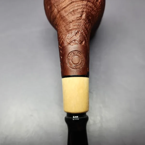 MBSD Briars by Piero Vitale Sandblasted Billiard w/ Olivewood Briar Pipe, New - Image 3