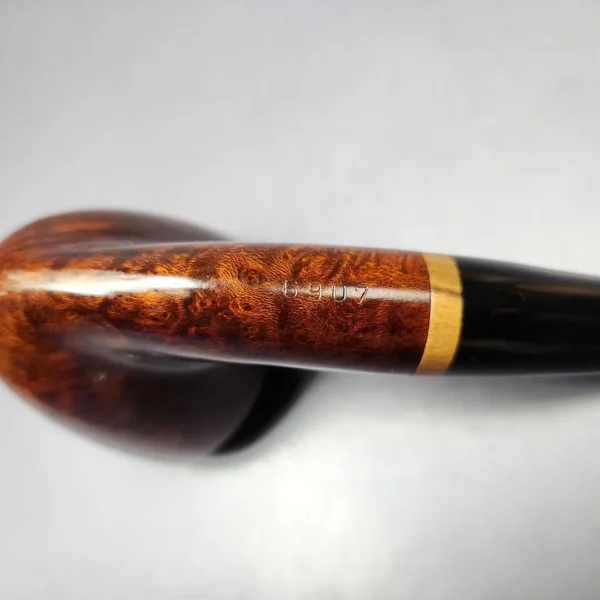 Vauen 6907 Smooth Dublin w/ Zebrawood Estate Briar Pipe, Unsmoked, 9mm - Image 3