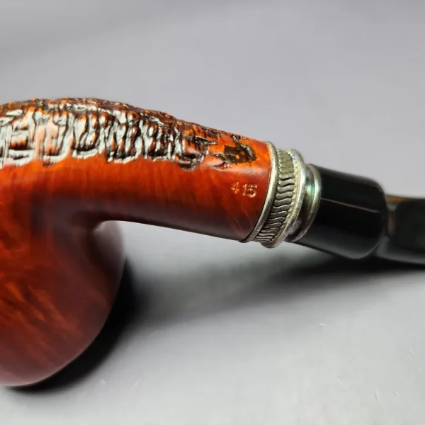 Vauen by Barontini 415 Partially Rusticated Dublin Estate Briar Pipe, Unsmoked, 9mm - Image 3