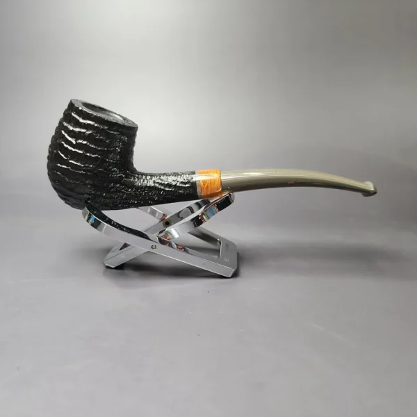 la Biota "Economica" Rusticated Bent Billiard Handmade Briar Pipe, New - Image 3