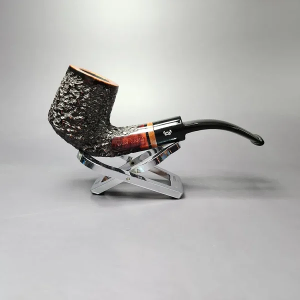 Viking Classic Rusticated Bent Brandy Estate Briar Pipe, Danish Estates - Image 3