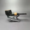 Nathan Armentrout Partially Sandblasted Nosewarmer Pot Handmade Briar Pipe, New - Image 3