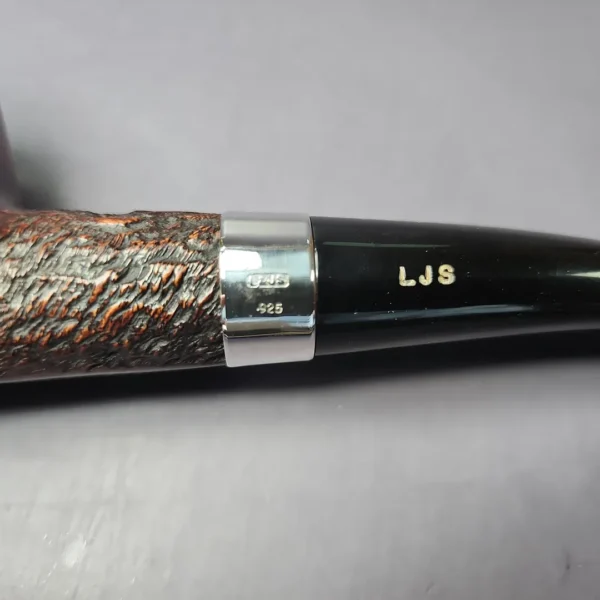 Ferndown Bark *** Partially Rusticated Brandy Estate Briar Pipe, English Estates - Image 3