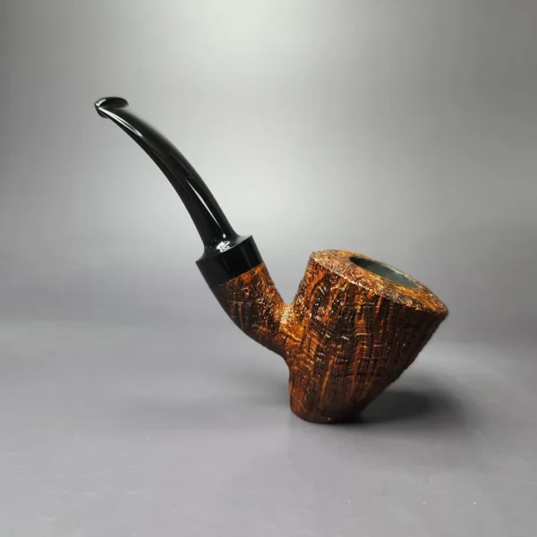 Nathan Armentrout Contrast Sandblasted Standing Dublin Handmade Briar Pipe, New - Image 4