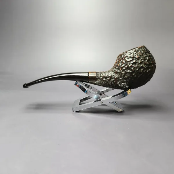 Sam Learned 2001 Crescent Grade Rusticated Hawkbill Estate Briar Pipe, American Estates - Image 4