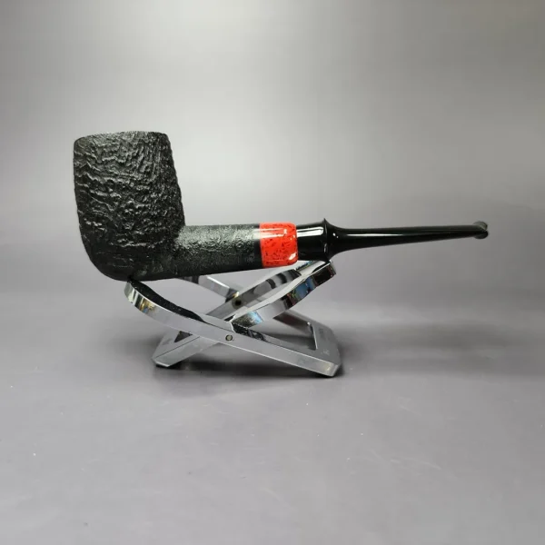 Pipe Tristan Sandblasted Billiard w/ Durat Handmade Briar Pipe, New - Image 4