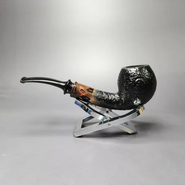 Sean Reum Sandblasted Apple w/ Cumberland Handmade Briar Pipe, New - Image 4