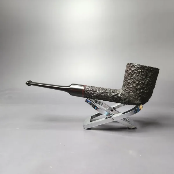 James Upshall Bark Group 5 Rusticated Dublin Estate Briar Pipe, Unsmoked - Image 4