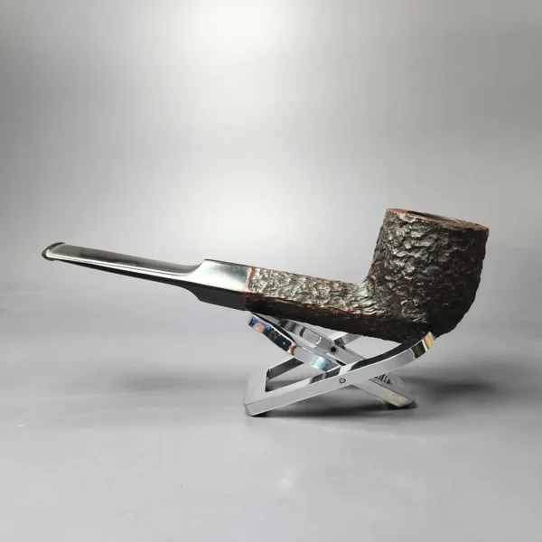 James Upshall Bark Group 6 Rusticated Diamond Shank Estate Briar Pipe, Unsmoked - Image 4