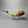 HS Studio Signature Grade Smooth Tomato w/ Bamboo Estate Briar Pipe, Unsmoked - Image 4