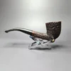 James Upshall Bark Group 6 Rusticated Footed Dublin Estate Briar Pipe, Unsmoked - Image 4