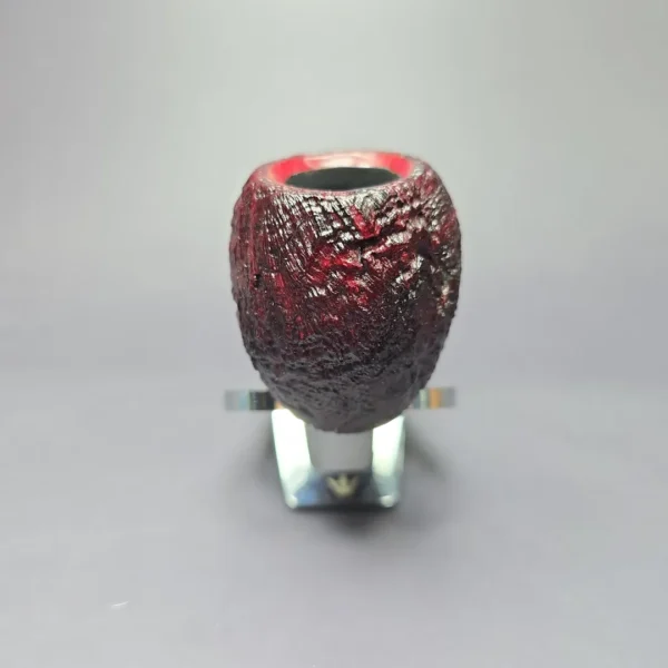 Robertson Pipes Contrast Sandblasted Egg w/ Faceted Bocote Handmade Briar Pipe, New - Image 4