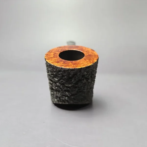 James Upshall Bark Group 6 Partially Rusticated Cherrywood Estate Briar Pipe, Unsmoked - Image 4