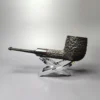 James Upshall Bark Group 5 Partially Rusticated Billiard Estate Briar Pipe, Unsmoked - Image 4