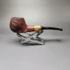 MBSD Briars by Piero Vitale Sandblasted Author w/ Zebrawood Briar Pipe, New - Image 4