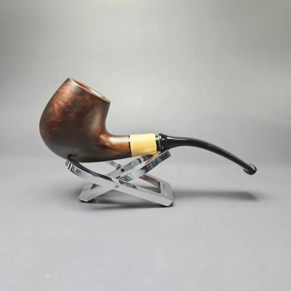 MBSD Briars by Piero Vitale Smooth Brandy w/ Olivewood Briar Pipe, New - Image 4
