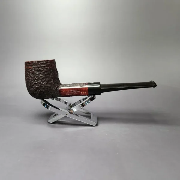 James Upshall Bark Group 5 Partially Rusticated Billiard Estate Briar Pipe, Unsmoked - Image 4