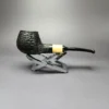 MBSD Briars by Piero Vitale Rusticated Author w/ Boxwood Briar Pipe, New - Image 4