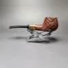 MBSD Briars by Piero Vitale Vintage Sandblasted Author w/ Zebrawood Briar Pipe, New - Image 4