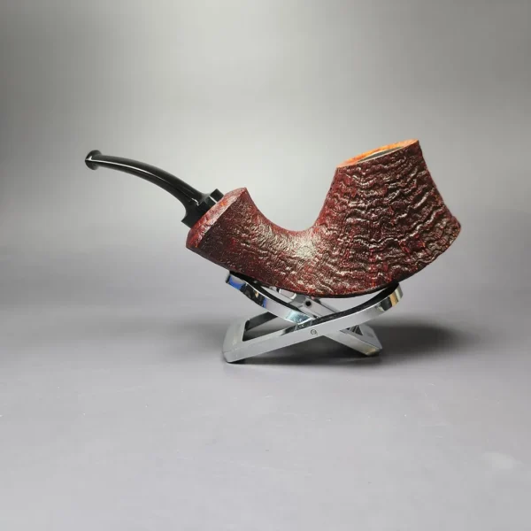 J Alan 2024 Contrast Sandblasted Volcano (2207) Estate Briar Pipe, Unsmoked - Image 4