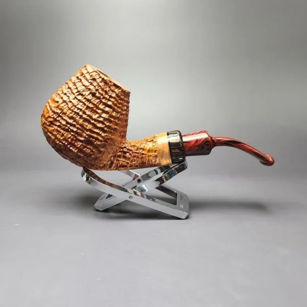 Volkan Phoenix Grade Sandblasted Brandy w/ Cumberland Estate Briar Pipe, Unsmoked - Image 4